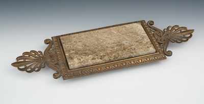 Appraisal: A French Neoclassic Style Bronze and Polished Marble Trivet Cast