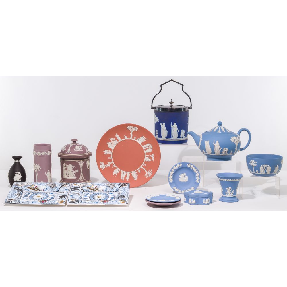 Appraisal: WEDGWOOD JASPERWARE ASSORTMENT items of varying colors and styles including