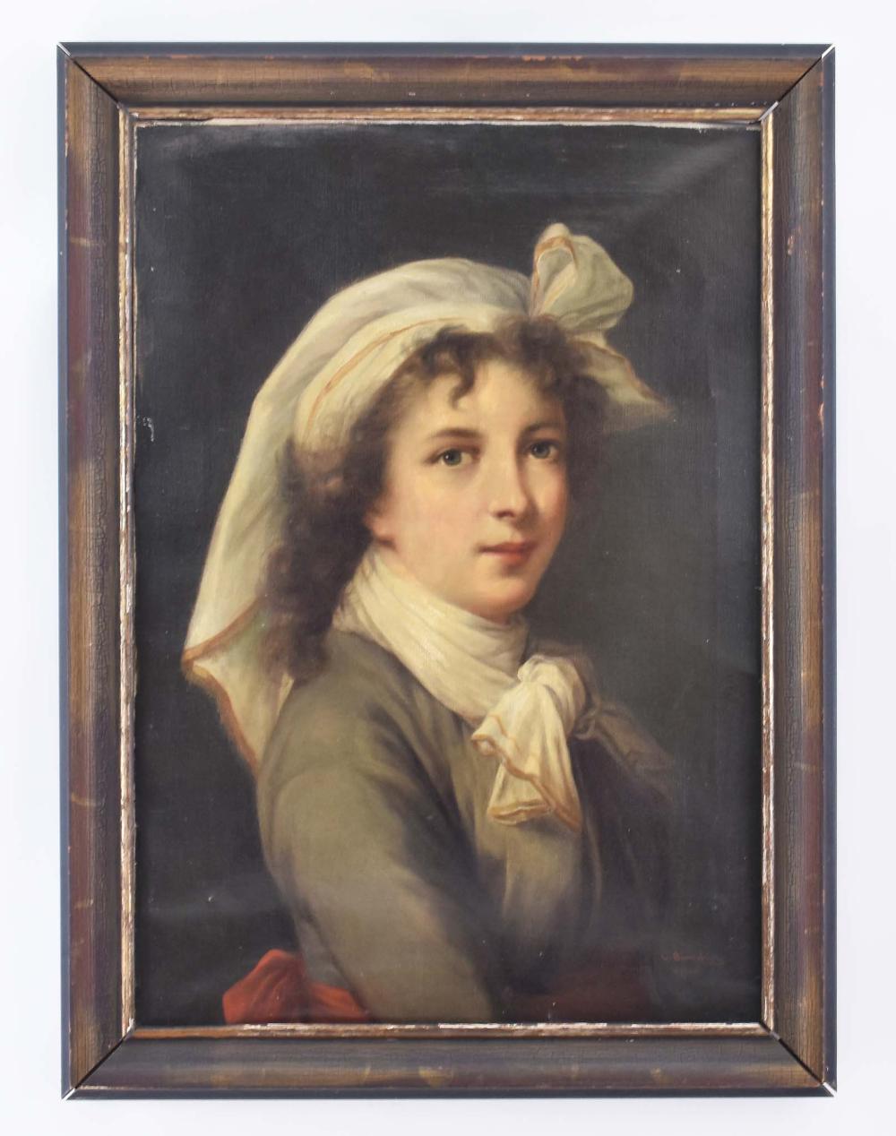 Appraisal: CHARLES BIANCHINI FRENCH - PAINTINGAfter a Self-Portrait of Elizabeth Vig