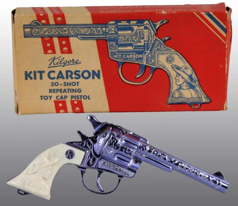 Appraisal: Kilgore Kit Carson -Shot Toy Cap Gun Description Includes original