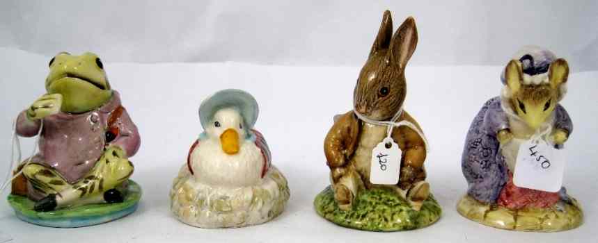 Appraisal: Royal Albert Beatrix Potter Figures Benjamin Bunny sat on a