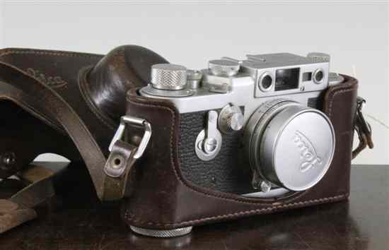 Appraisal: A Leica IIIG camera no with elmar lens and original