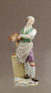 Appraisal: Meissen Porcelain Figure th c of a male butch Meissen