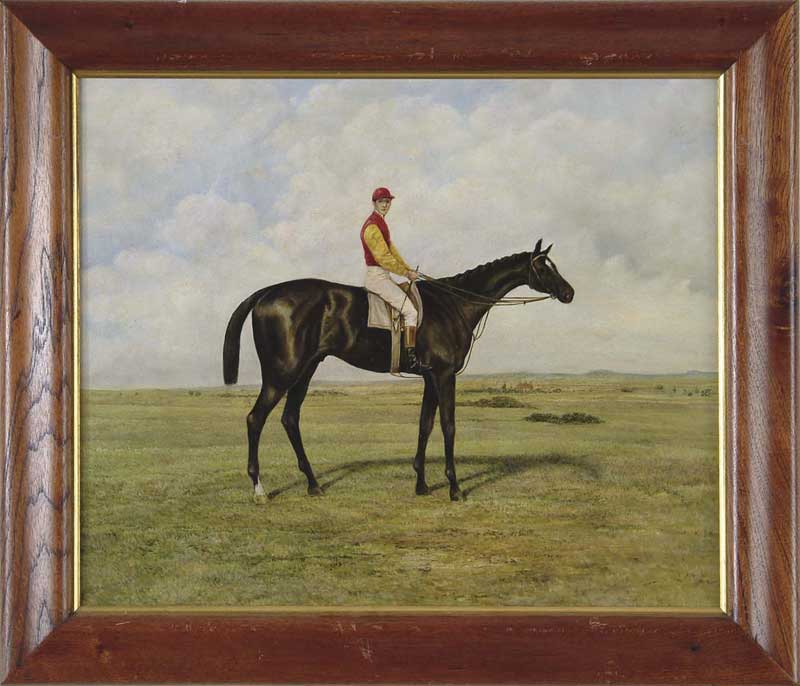 Appraisal: UNSIGNED English th Century PORTRAIT OF A BLACK RACE HORSE