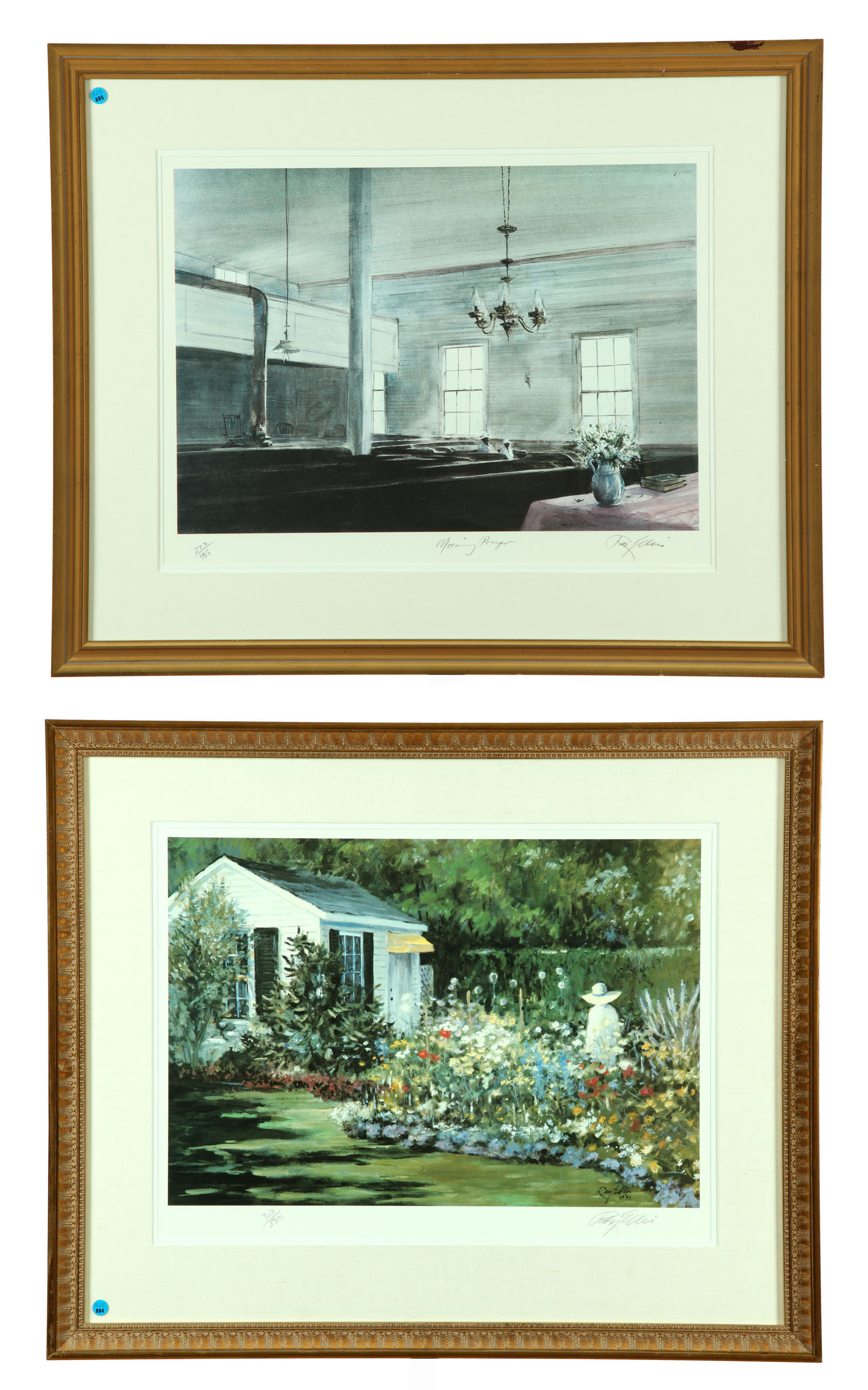 Appraisal: TWO LIMITED EDITION PRINTS AFTER RAY ELLIS SOUTH CAROLINA MASSACHUSETTS