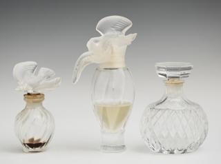 Appraisal: Group of Three Lalique Perfume Bottles th c f Group