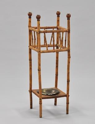 Appraisal: Antique American Bamboo Umbrella Stand Standing approx H x -