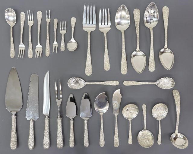 Appraisal: lot of American sterling silver serving flatware S Kirk Son