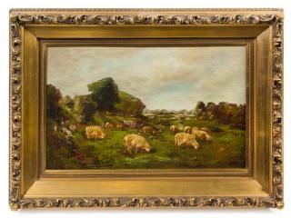 Appraisal: Henry Hulsmann German Henry Hulsmann German - Landscape with Sheep