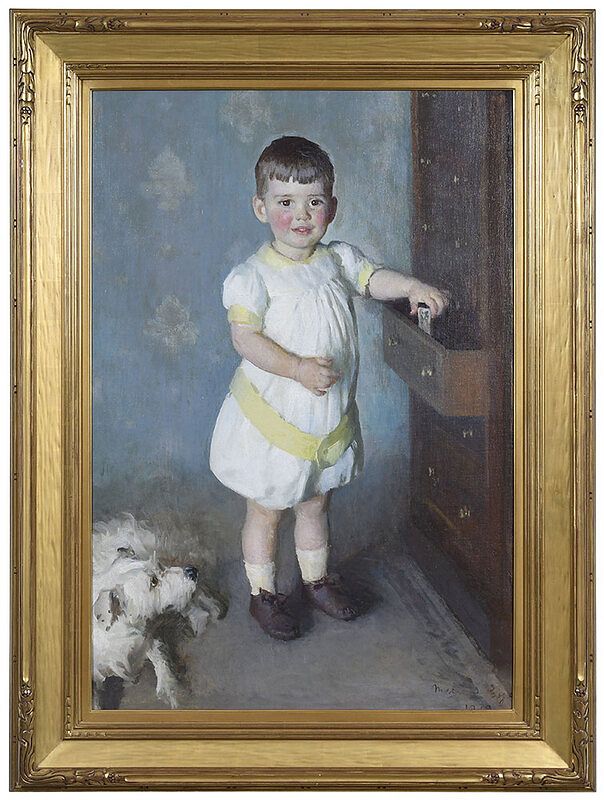 Appraisal: Marie Danforth Page Massachusetts - Little Boy with his Dog