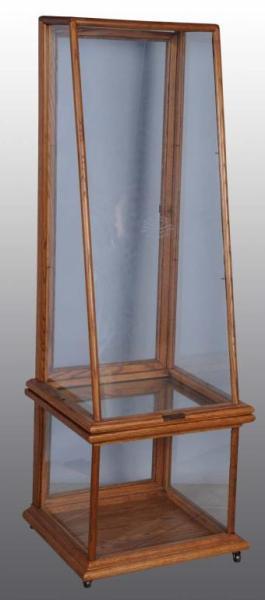 Appraisal: Large Country Store Cigar Display Case Description Oak and glass