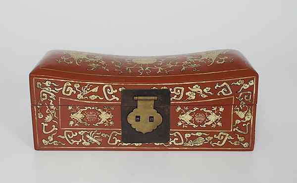 Appraisal: Mongolian Buddhist Sutra Leaves in Red Lacquered Box Chinese and