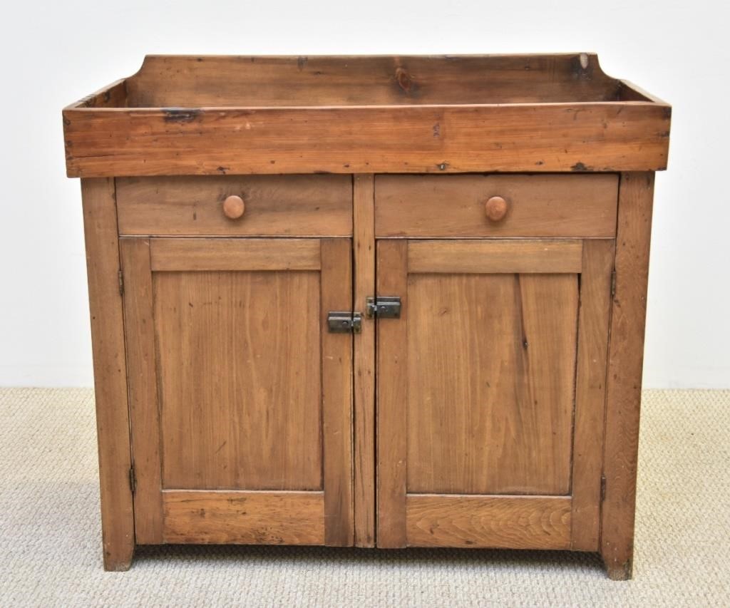 Appraisal: Poplar dry sink circa h x w x d Condition