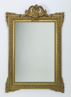 Appraisal: th c carved gilt wood mirror h Neoclassical style carved