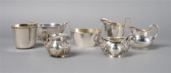 Appraisal: An Assembled Group of Sterling Silver Serving Articles Length of