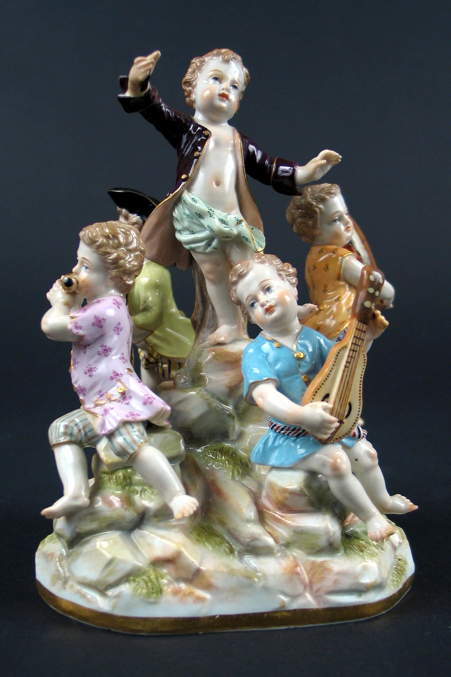 Appraisal: MEISSEN PORCELAIN FIGURAL GROUP from the Motto Children series Four