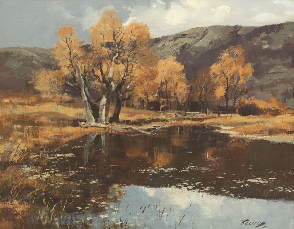 Appraisal: RICHMOND KELSEY AMERICAN - x Autumn landscape Oil on canvas