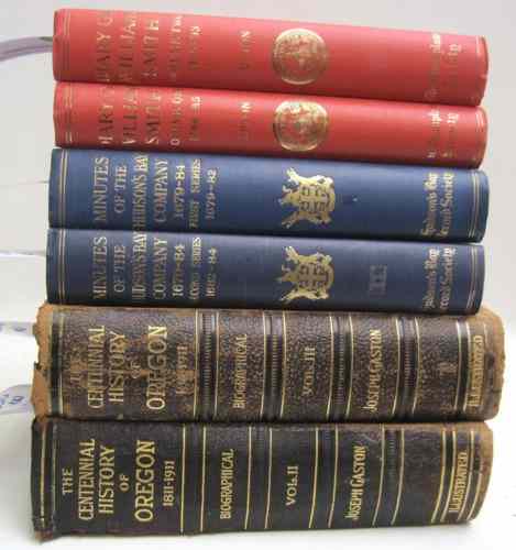 Appraisal: SIX COLLECTIBLE BOOKS ''The Centennial History of Oregon'' in two