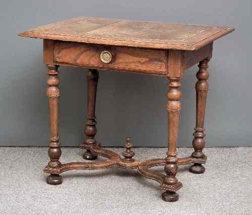 Appraisal: An th Century Continental oak rectangular side table with framed