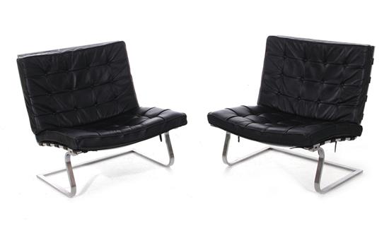 Appraisal: Pair Mies Van Der Rohe Tugendhat chairs circa retailed by