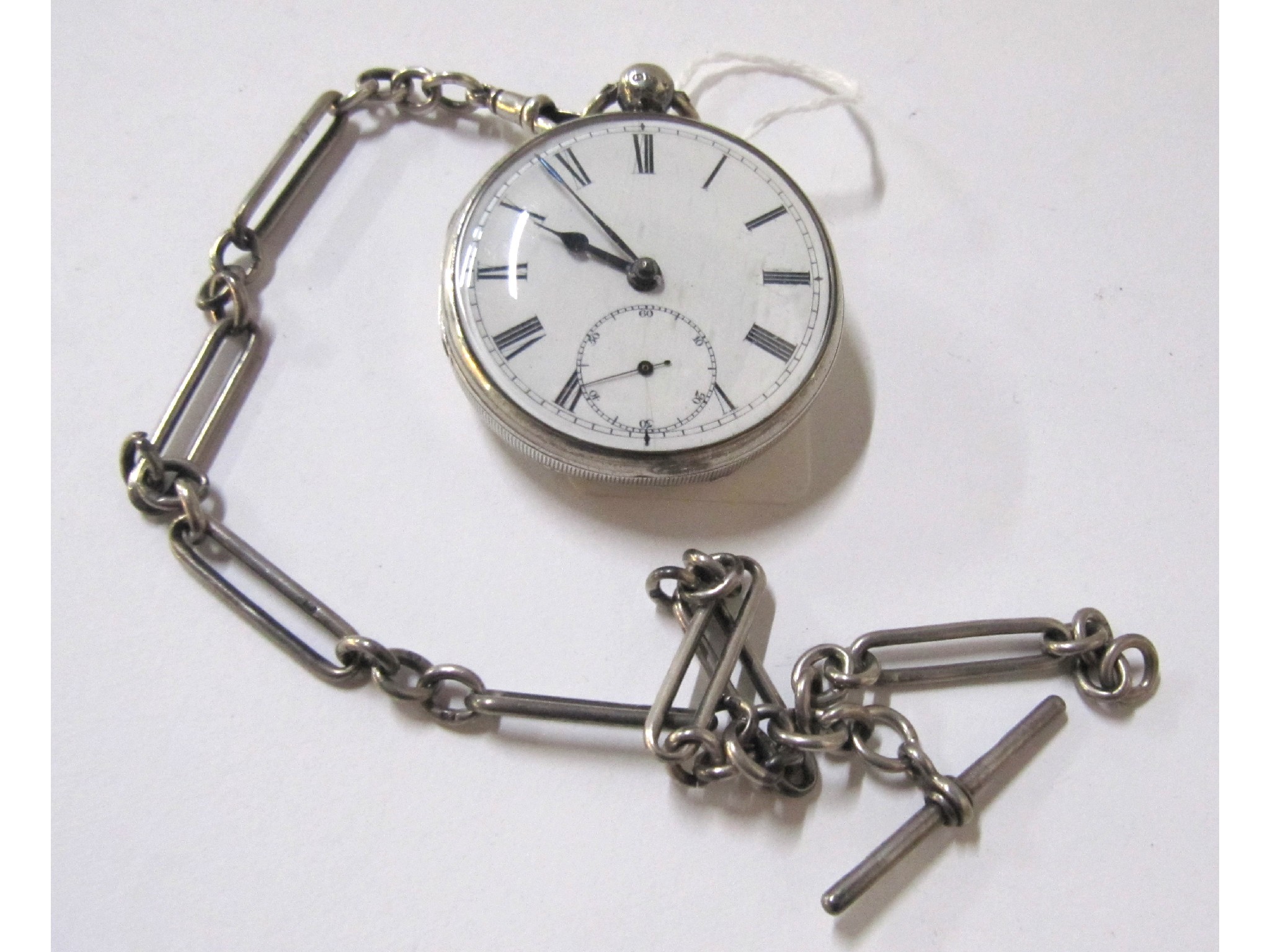 Appraisal: A silver pocket watch labelled J Lawson Glasgow on white