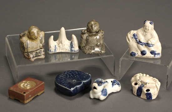 Appraisal: Group of Seven Korean and Southeast Asian Waterdroppers and a