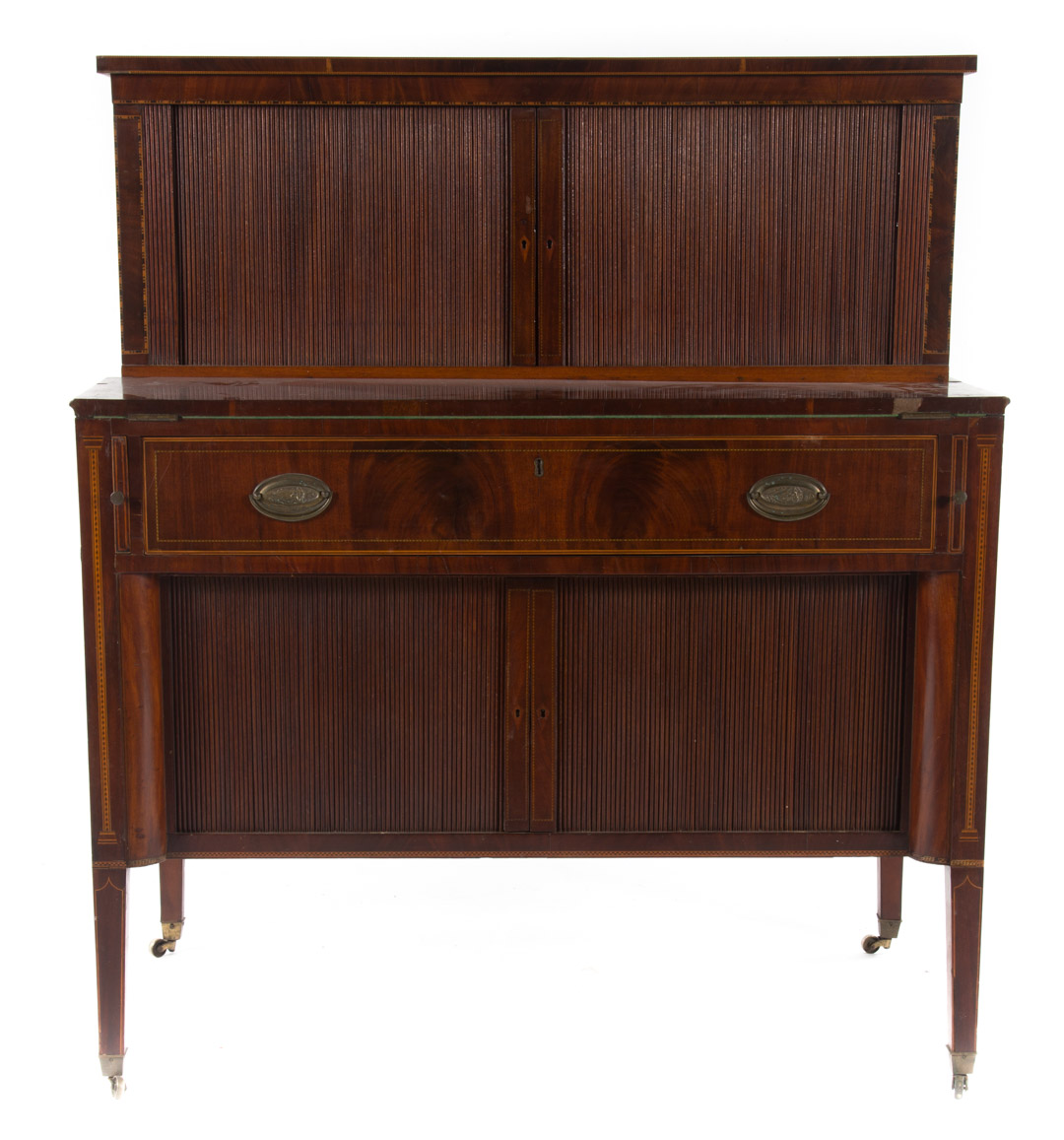 Appraisal: Federal inlaid mahogany lady's writing desk Massachusetts circa raised compartment