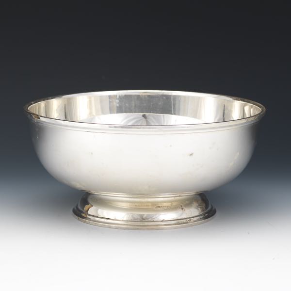 Appraisal: S KIRK SON STERLING SILVER FOOTED BOWL x Classic Paul