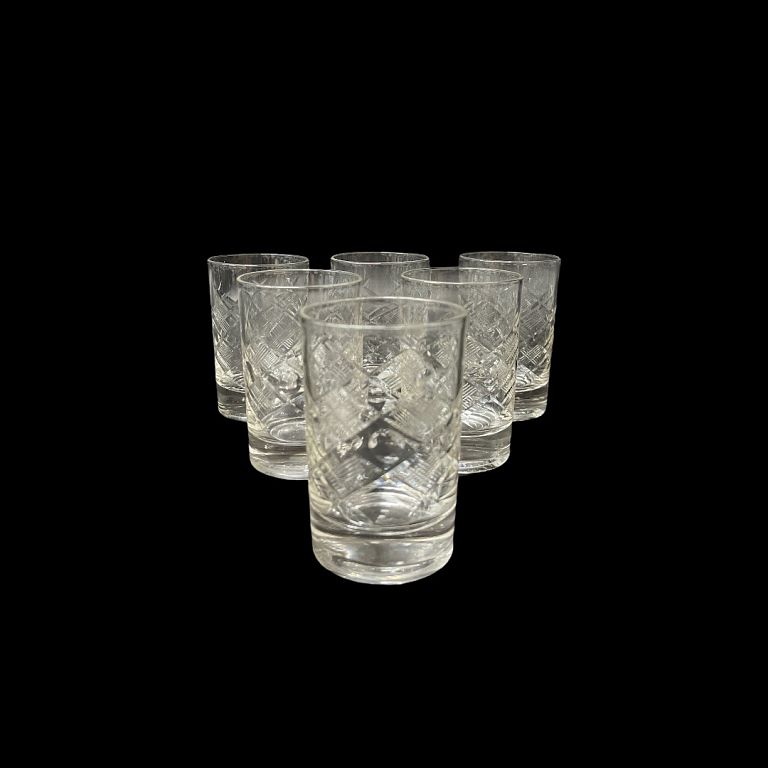 Appraisal: Vintage Mini Crystal Water Glasses Vintage Mini Crystal Water Glasses