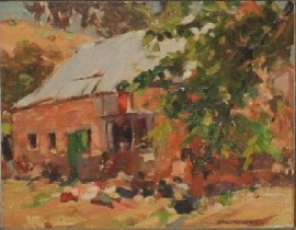 Appraisal: Allan Hansen - Stoke House Barn Carcoar oil on board