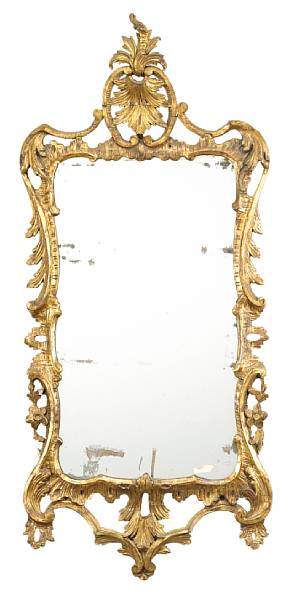 Appraisal: Furniture The rectangular plate within a scrolling acanthus carved gilded