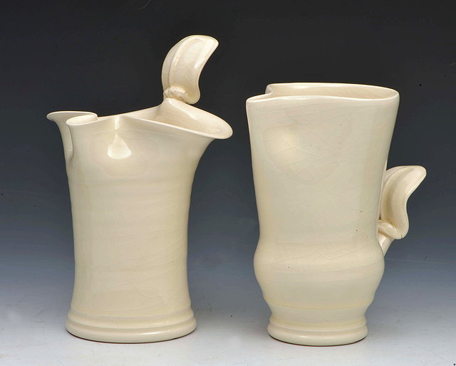 Appraisal: Takeshi Yasuda Japanese b Two 'Squirrel' milk jugs creamwarepotter's labels