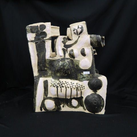 Appraisal: Gilbert Portanier pottery sculpture famous modernist artist signed x