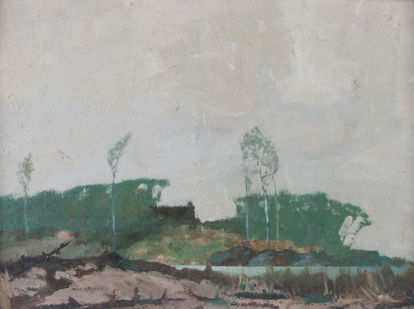 Appraisal: Max Wilson Mason Landscape oil on artist board American th