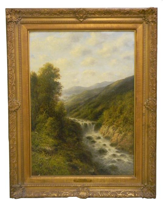 Appraisal: Thomas B Griffin American - Delaware Falls oil on canvas