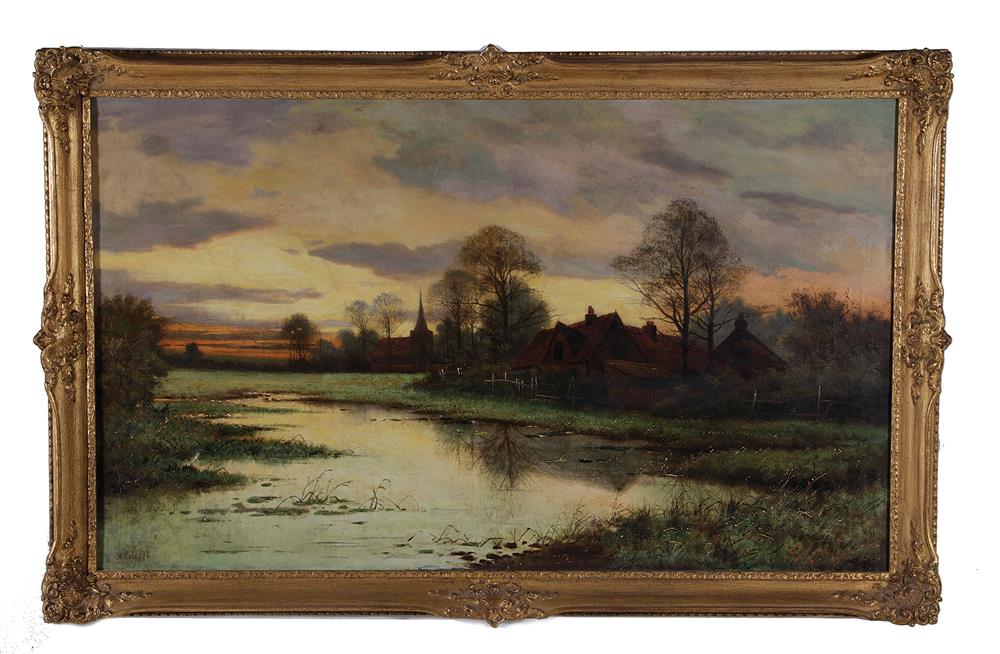 Appraisal: Alfred Benjamin Cole British - AUTUMN NEAR NORFOLK BROADS oil