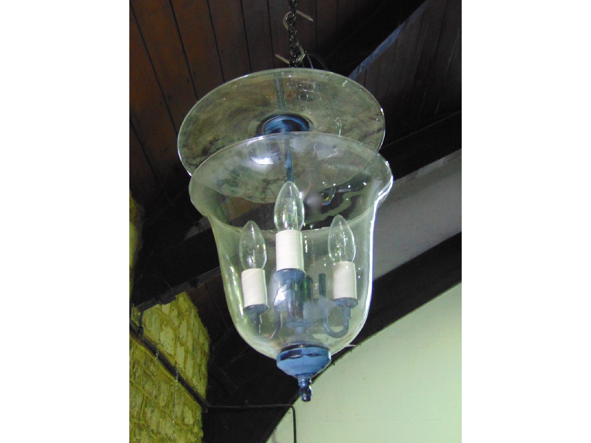 Appraisal: A pair of contemporary tri sconce electric ceiling lights set