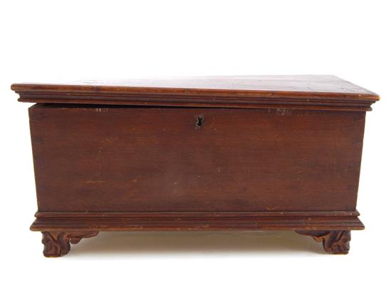 Appraisal: Late th early th C American diminutive blanket chest reddish