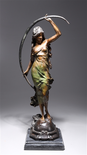 Appraisal: Bronze sculpture after August Moreau of Aurora the goddess of