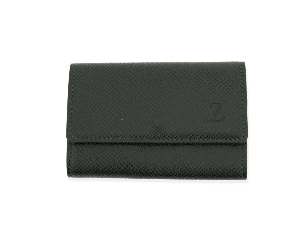 Appraisal: A Louis Vuitton green Taiga leather six key holder Circa