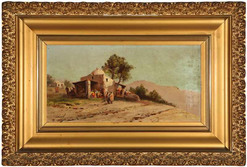 Appraisal: Turkish Orientalist scene signed lower left Inoel titled verso oil