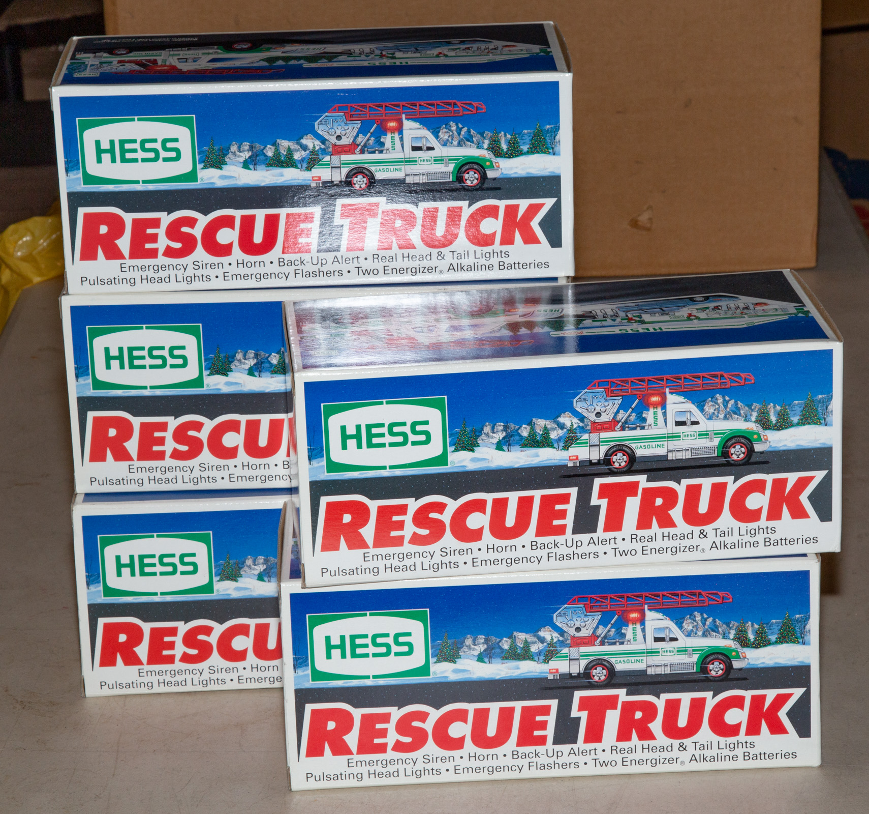 Appraisal: FIVE HESS TRUCKS Mint in box