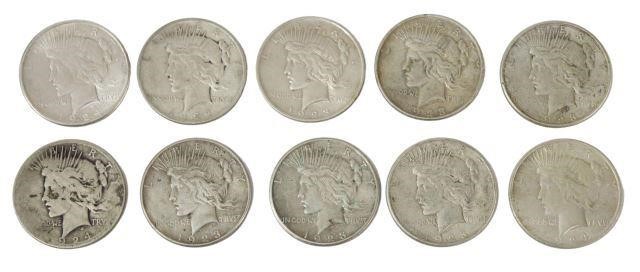 Appraisal: lot of U S Peace Silver Dollars S D S