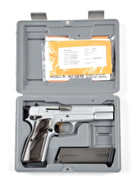 Appraisal: MIB Browning Hi-Power Semi-Automatic Pistol Serial MV Pistol was made