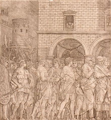 Appraisal: ANDREA MANTEGNA'S 'PREMIER ENGRAVER' - 'The Senators' engraving x