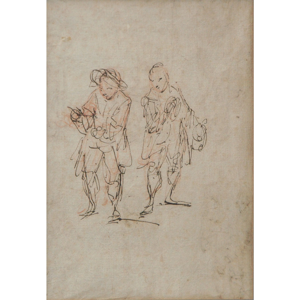 Appraisal: French School th Century A Study of Two Figures and