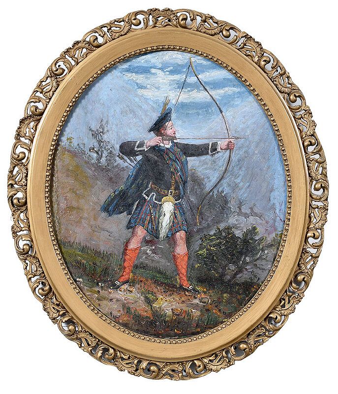 Appraisal: British or Scottish School Painting early th century Scottish Archer