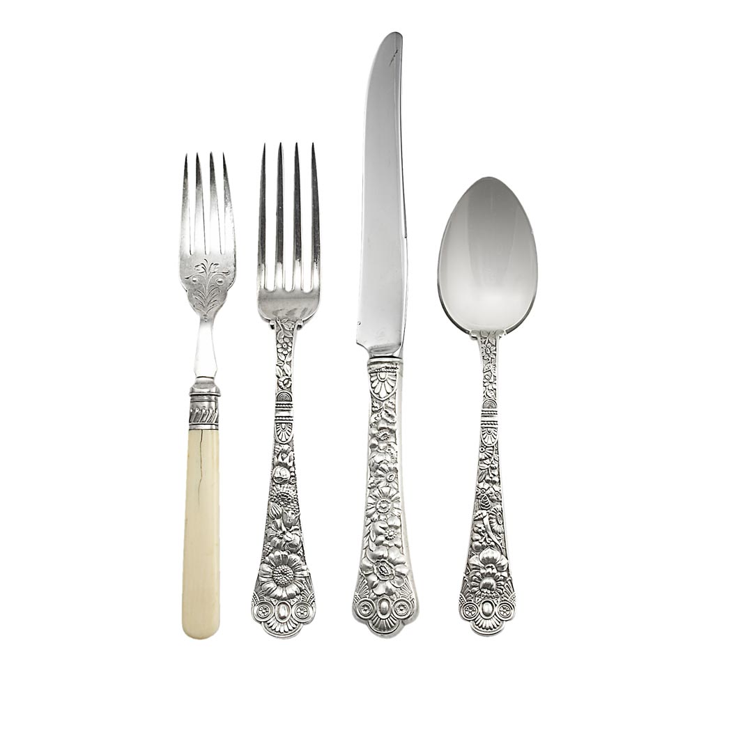 Appraisal: Gorham Sterling Silver Flatware Service In the Cluny pattern comprising