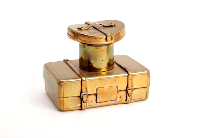 Appraisal: A th century brass novelty inkwell in the form of