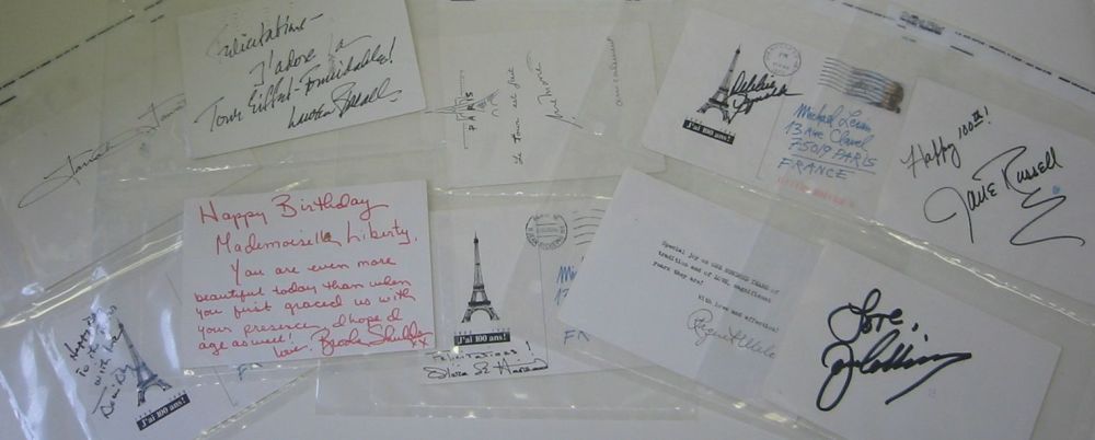 Appraisal: ACTORS Group of ten cards each Signed or Signed and